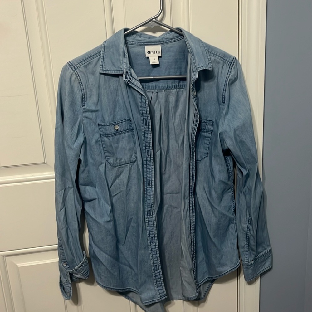 STYLUS FAUX DENIM SHIRT
